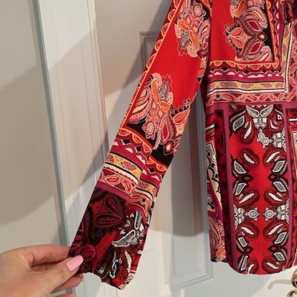 Chico’s Red and Black Tunic Top – Size 1 - Picture 3 of 9